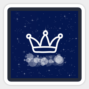 crown, power, achievement, success, winning, victory, technology, light, universe, cosmos, galaxy, shine, concept, illustration Sticker